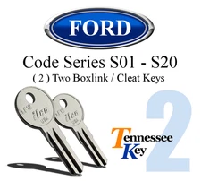 Boxlink Cleat Keys / Ford Truck Bed Tie Down / (2) Two Keys / Series S01 - S20