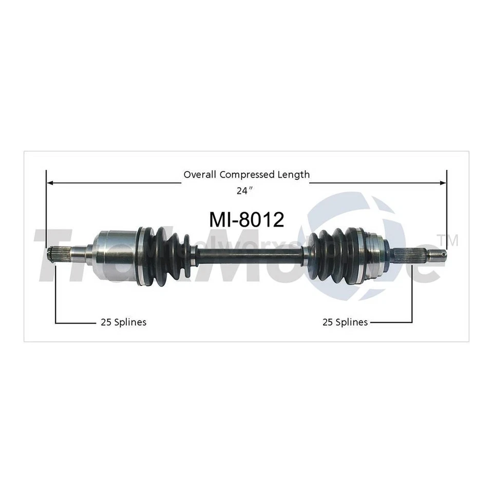 Front Rear CV Axle Shaft fits Plymouth Laser 2.0L AWD Automatic 1992 1993-94 - Image 3 of 4