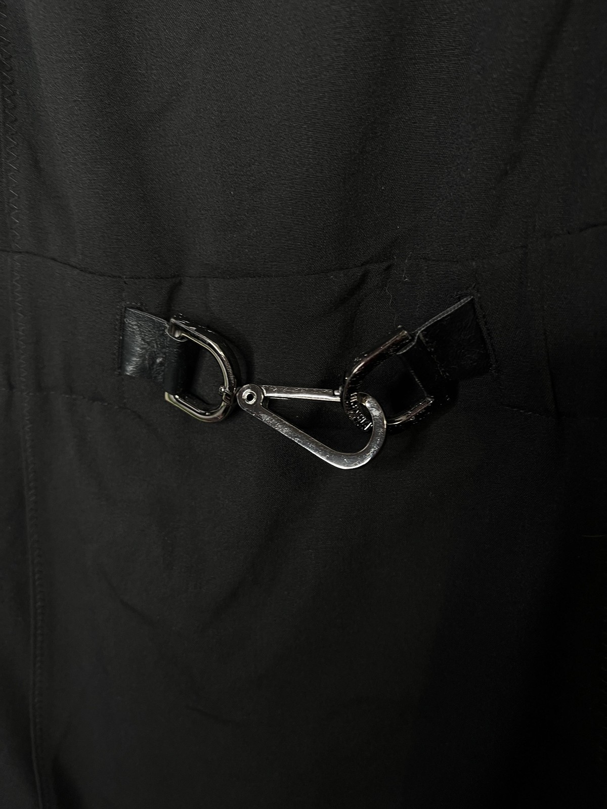 Calvin Klein Dress Womens 6 Black Sleeveless Sheath Belted Buckle Career NEW thumbnail 6