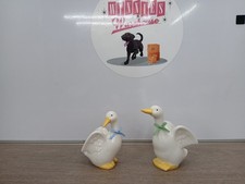 Goose Ceramic Figurine Pair Geese
