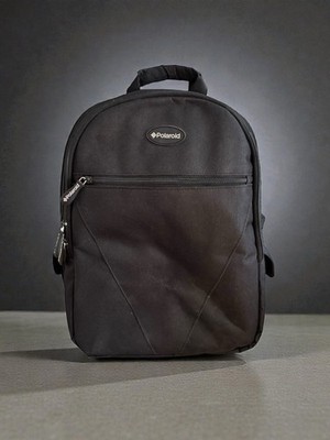 Vintage Polaroid Black Camera Bag Photo Backpack Compartments Picture Package