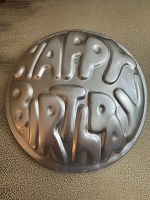 Vintage Wilton 1975 Happy Birthday Cake Pan #503-611 Insert Only! 9  Aluminum