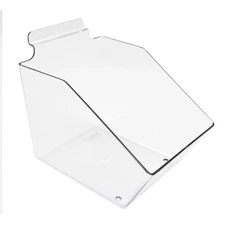 SSWBasics Clear Plastic Dump Bin for Slatwall - 6” X 5 ½” X 7 ½” - Set of 2