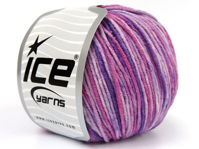 Lilac Pink Purple Lorena Splash Yarn 82140 Ice Yarns Cotton Acrylic DK 50g 174yd