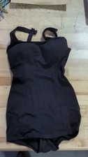 Vintage Lady Marlene Black Longline Bra Bodysuit Shapewear Corset