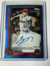 2025 Topps Chrome Update Chase Petty Auto True Blue /150