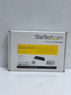 StarTech.com ICUSB2324I 4 Port Wall & DIN Rail Mountable Industrial Serial Hub