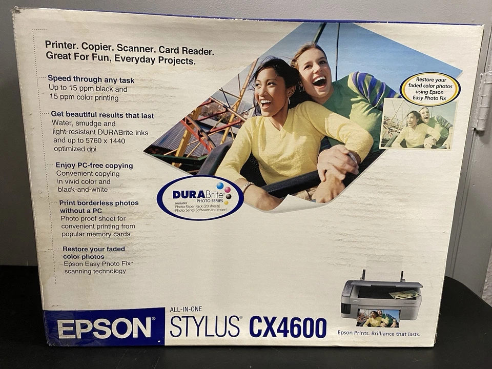 Epson Stylus CX4600 All-in-One Color Inkjet Printer Print Copy Scan Card Reader - Image 2 of 4