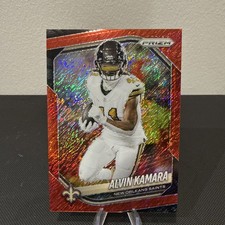 2025 Panini Prizm Alvin Kamara Red Shimmer /49 Saints