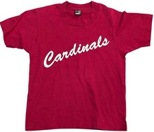 St. Louis Cardinals T-Shirt MLB Single Stitch Red Boys Size 10-12 VTG Kids