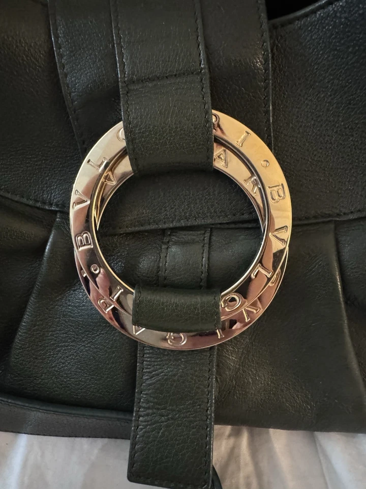 Bolso Bandolera Hobo Verde Bosque Bvlgari Chandra con Bolsa para el Polvo Excelente Estado Foto 2 de 4