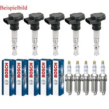 5x MAXGEAR Zündspule+BOSCH Zündkerze für VW Golf VII 5G1 BQ1 BE1 BE2 2.0