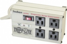 Tripp-Lite 4 Outlets, 120 Volts, 15 Amps, 6' Cord, Power Outlet Strip Free Ha...