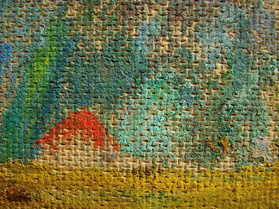 Pintura al óleo soviética ucraniana postimpresionismo paisaje marino montañas río prado Foto 4 de 4