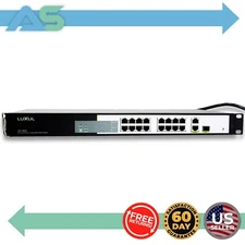 Luxul 18-Port / 16 PoE+ / 2 Gig Uplink Smart Ethernet Switch (XFS-1816P)