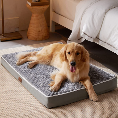Orthopedic X Large Dog Bed Chew Proof Dog Bed for Large 42 X 30 X 4 Inch Grey - Picture 8 of 12