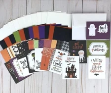 Handmade Halloween Card Making Kit Easy DIY Craft Kit to Make 12 Echo Park Cards