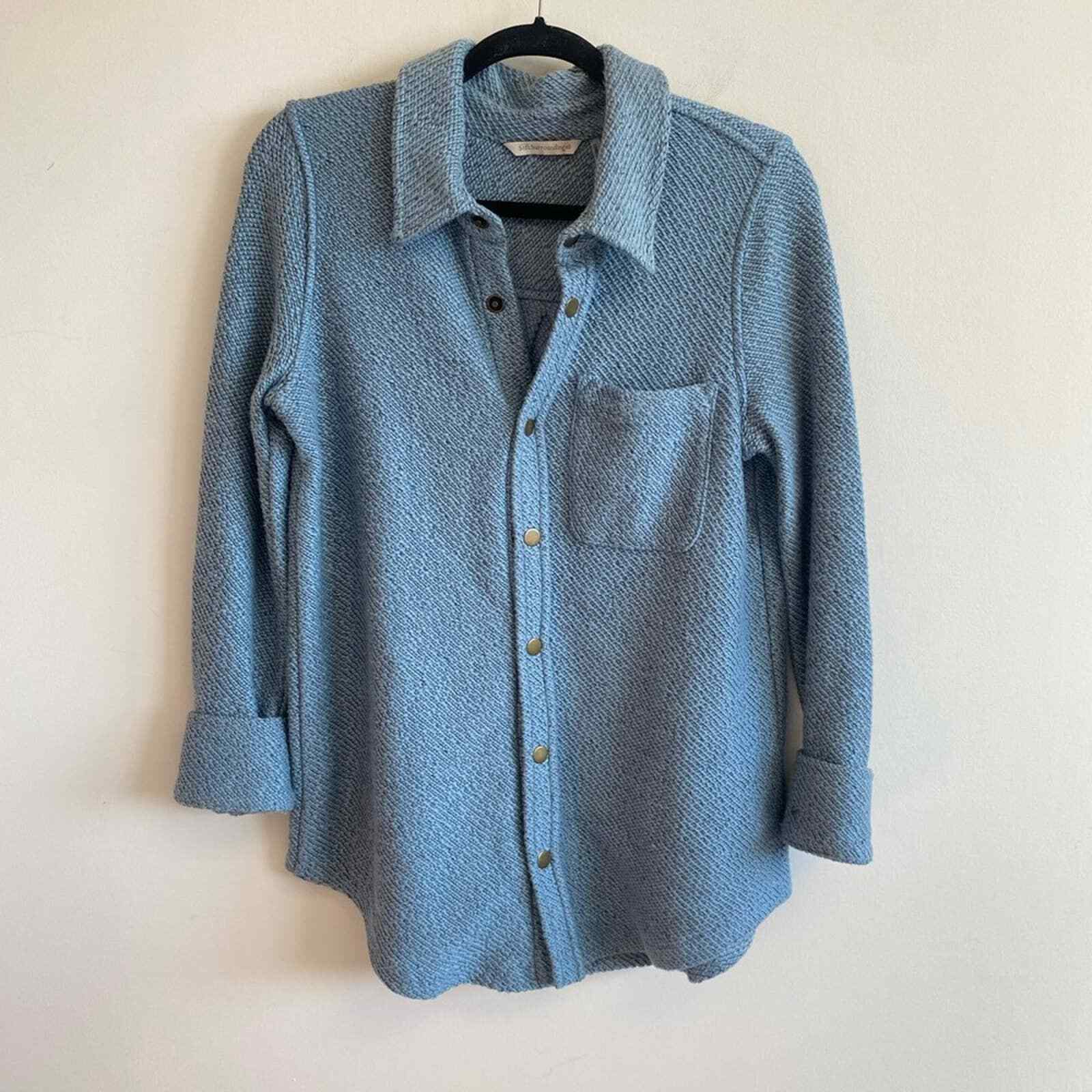 Soft Surroundings Thick Button/Snap Shacket Shirt… - image 6