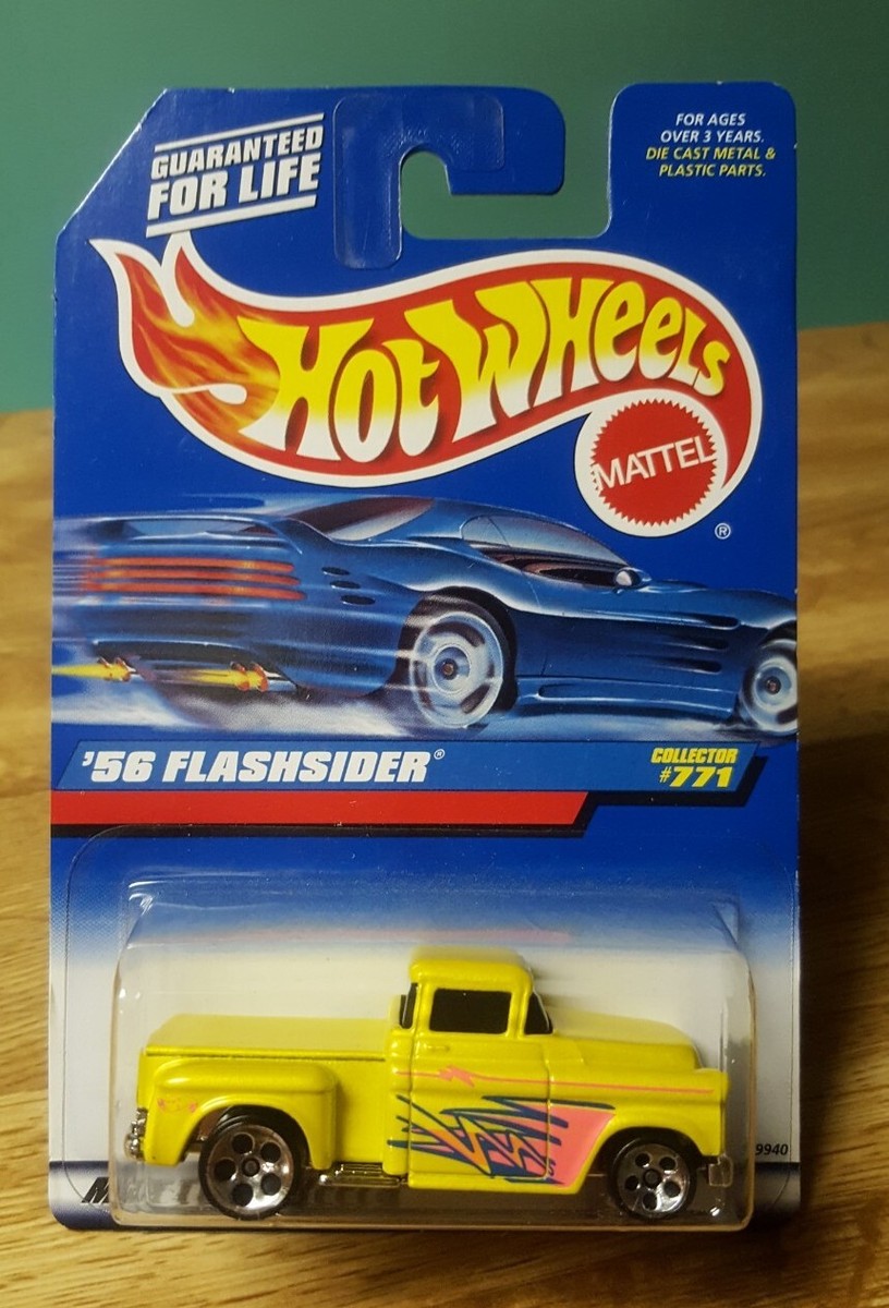 Hot Wheels '56 Chevy Flashsider Pickup Truck Pearl Yellow 1:64