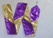 Purple/Gold Ribbon/ Streamer w 18" Rod - 6ft-W- Worship Dance