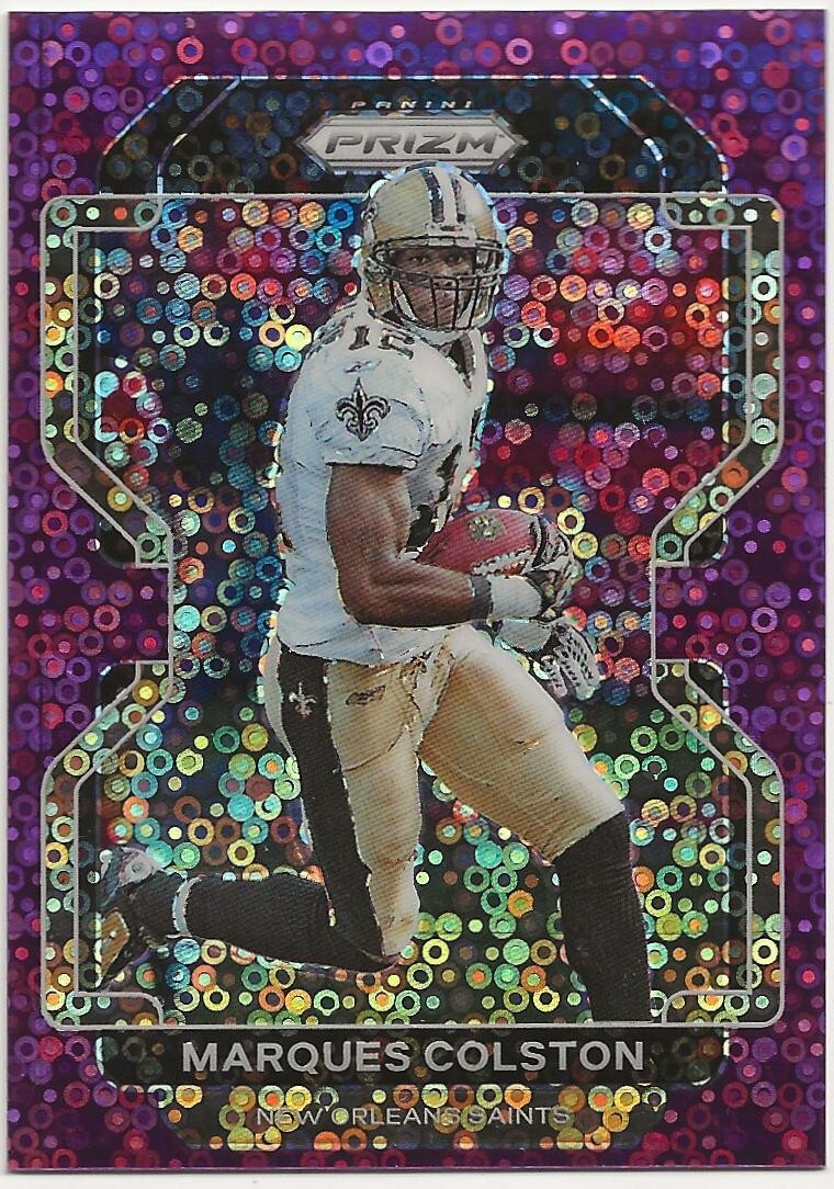 2021 Panini Prizm No Huddle Purple Marques Colston 27/35 #310