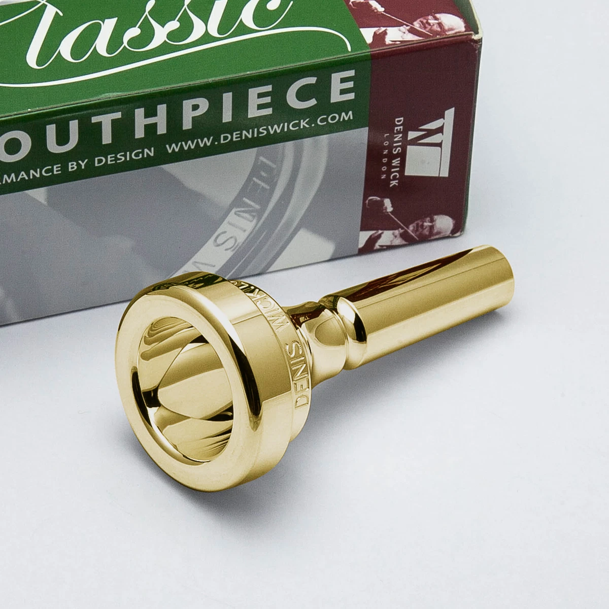 Genuine Denis Wick 5ABL Large Shank 24K Gold Trombone Mouthpiece NEW