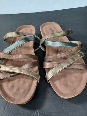 Walking Cradles Sandals Womens Wide Cork Strappy Leather