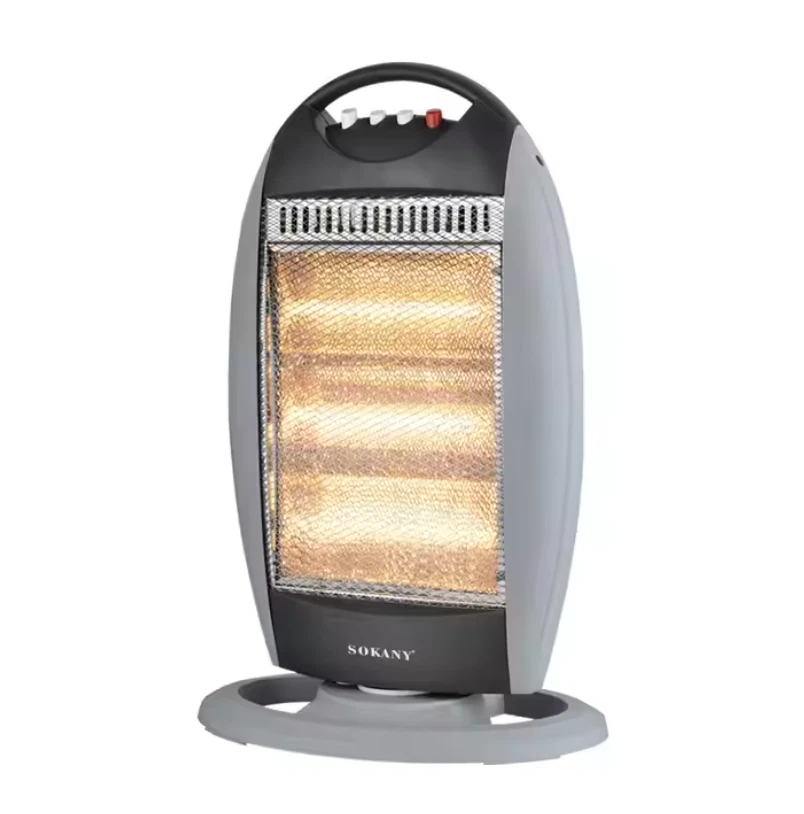 STUFA basso consumo elettrica ALOGENA QUARZO 3 POTENZE  OSCILLANTE 400-800-1200W - Immagine 3 di 4