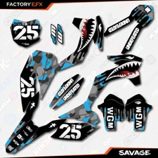 Gray Blue Savage Camo Graphics Kit fits KTM 13-15 SX SXF XC XCF 125 250 300 450