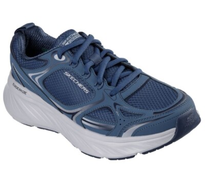 Shoes Men's Skechers Blue Slate Extra Wide lace up Memory Foam