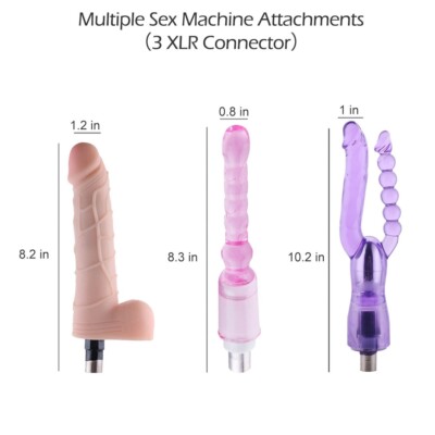 3XLR Connector Sex Machine Accessories 3 Pieces Different Adult Sex Toys |  eBay