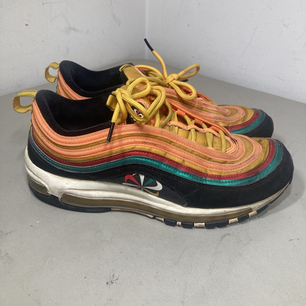 Nike Air Max 97 Sunburst Size 9.5 CK9399-001 Pre-Owned Worn Condition