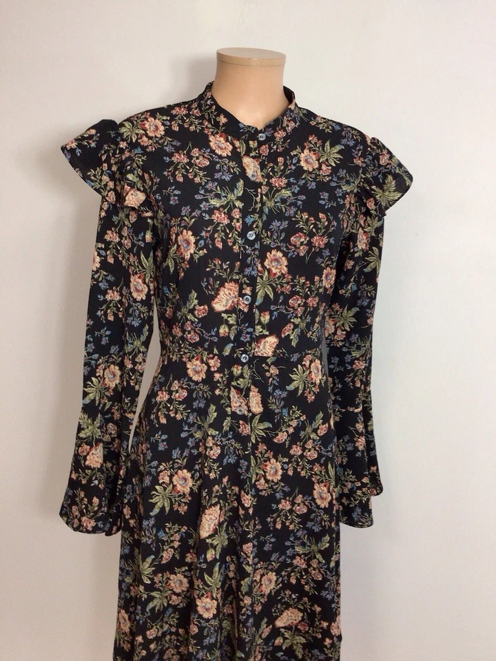 Nasty Gal цветочный платье фея гранж оборки рукава женщин XS - Изображение 4 из 4