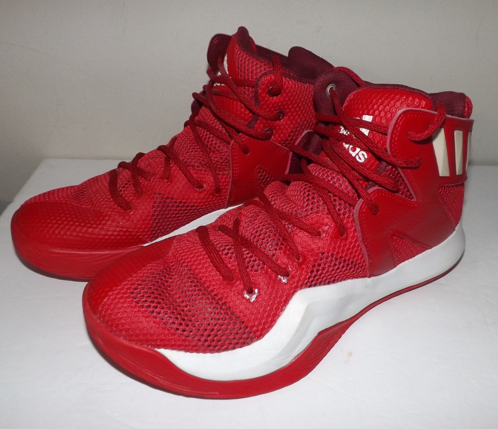 ADIDAS Crazy Bounce Sneakers Size 8 Red 