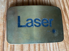Vintage Gold Laser Engraved Belt Buckle