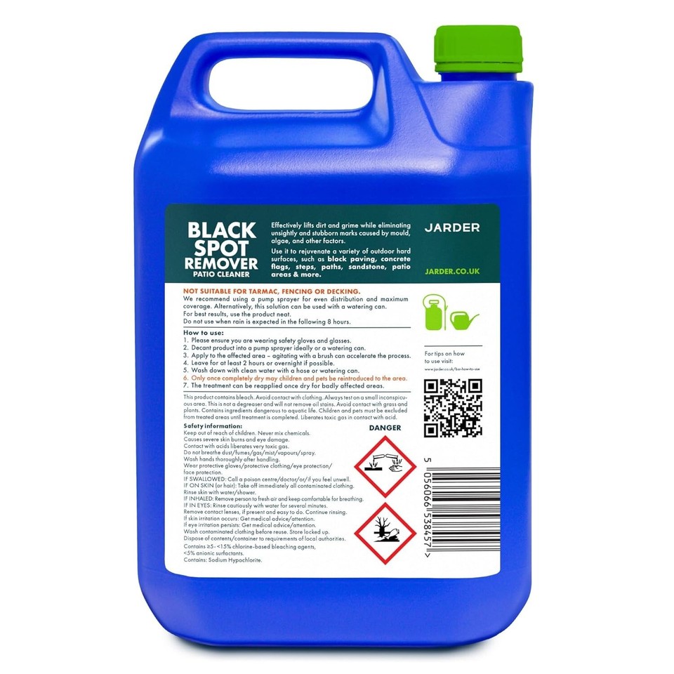 Jarder Black Spot Remover Patio Cleaner Paths Steps Driveway Slabs Stone 20L eBay