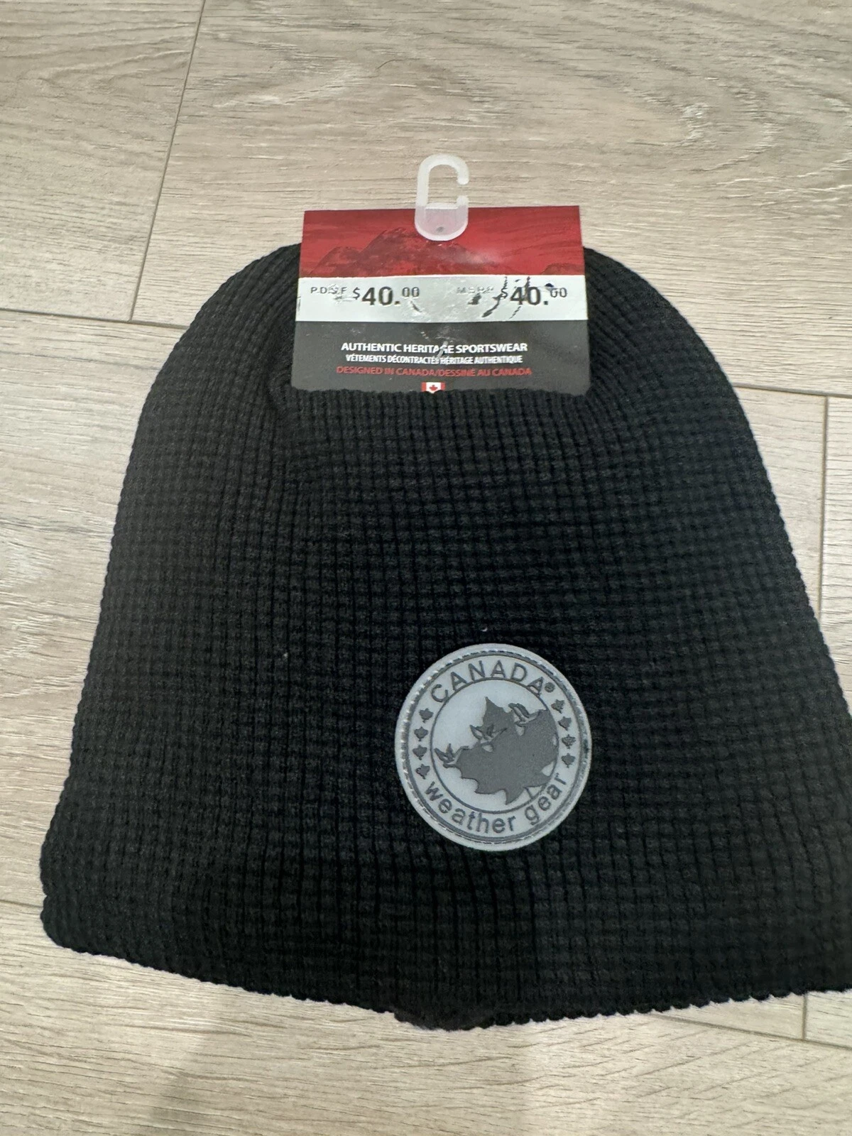 canada weather gear beanie 2 Pack Black And White