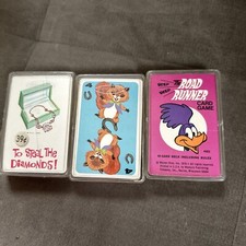 Vintage Whitman Card Games Lot Of 3 - Complete w/ Plastic Case USA