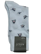 NWT J CREW Socks One Size Light Blue Sharks #40