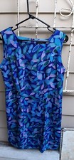 Vtg 90s Womens Dress Sleeveless multicolor geometric  Size 8 by M.H.M.