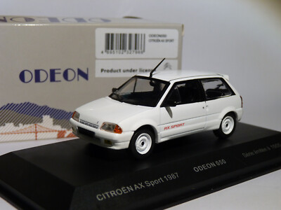 Citroën AX Sport de 1987 blanche au 1/43 de Odéon 050