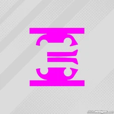 FLUORESCENT PINK IAME X30 HEAD STICKER KIT - KARTING - JakeDesigns