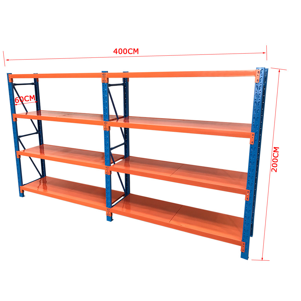 4M Length Metal Warehouse Racks Storage Shelving Shelf Racking