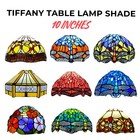 Tiffany Style 10Inch Handmade Stained Glass Lamp Shade for Table/Pendant/Ceiling
