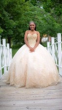 Gold Sweet 16/ Quince dress, size 6, worn once