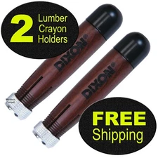 2 Each, Dixon Lumber Crayon Holder 00500, Polished Walnut Handle