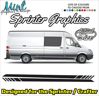 MERCEDES SPRINTER Camper Side Stripes Decals Stickers Van