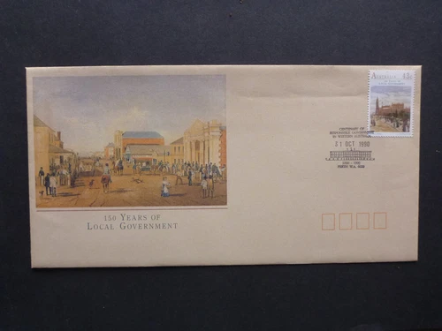 AUSTRALIA 1990 150th LOCAL GOVERNMENT FIRST DAY COVER- PERTH GOV. HOUSE