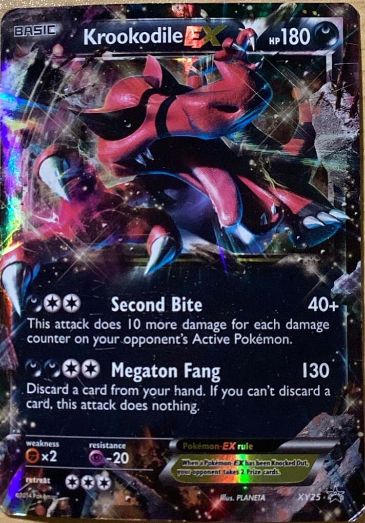 Pokémon TCG Krookodile EX XY XY25 Black Star Promo Holo Promo 2014