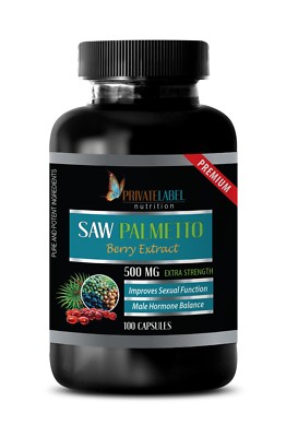 prostate health - SAW PALMETTO Extract 500mg - urinary pain relief -100 Capsules